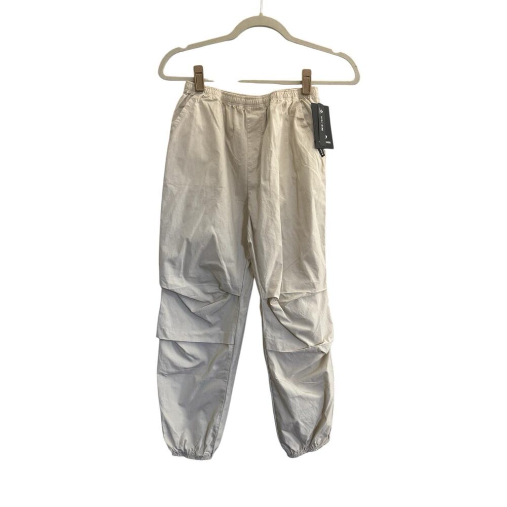 NWT Converse Pants Wide Leg Slouchy Sand Kids Medium 10-12 Y2K Lightweight #5530